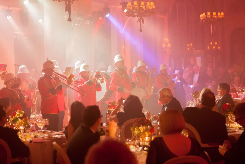 The Marching band at New Year's Eve in The Ritz Restaurant